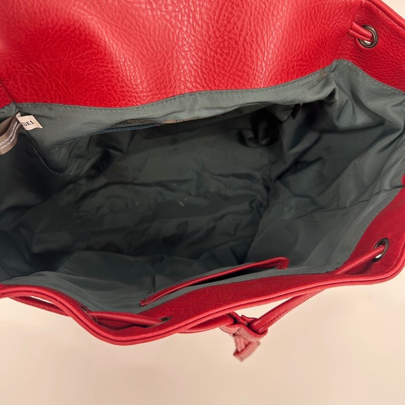 MATT & NAT Red‎ Vegan Leather Drawstring Backpack Convertible Shoulder Bag main image 4